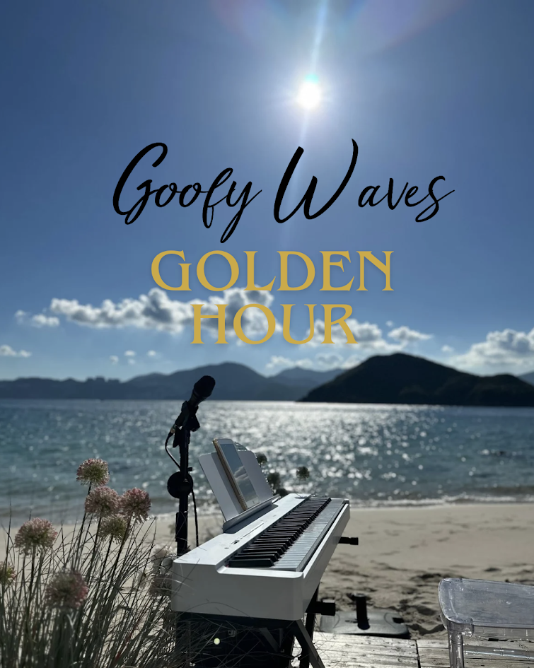 Golden hour music experience by the sea